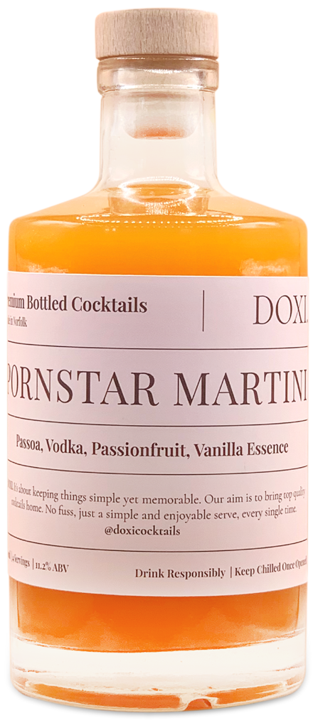 Doxi Pornstar Martini Cocktail in the bottle