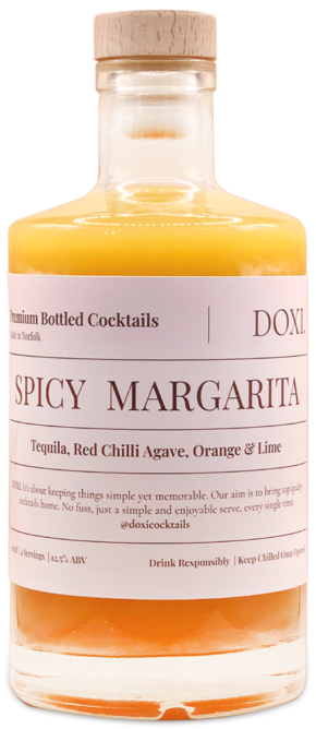 Doxi Spicy Margarita cocktail in the bottle